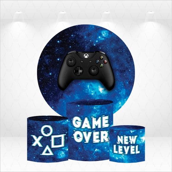Painel Redondo + Kit de Capas de Cilindros Video Game