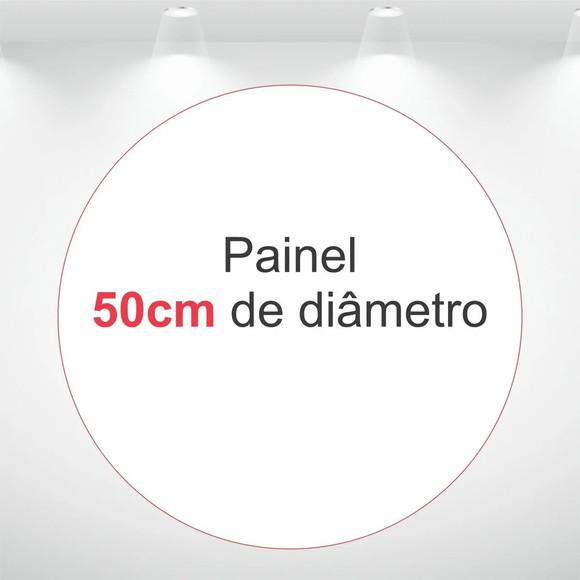 Painel Redondo Personalizado 50cm de Diâmetro em Tecido