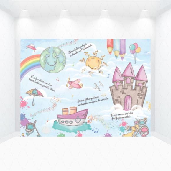 Painel Retangular Aquarela Toquinho 1m x 1,5m