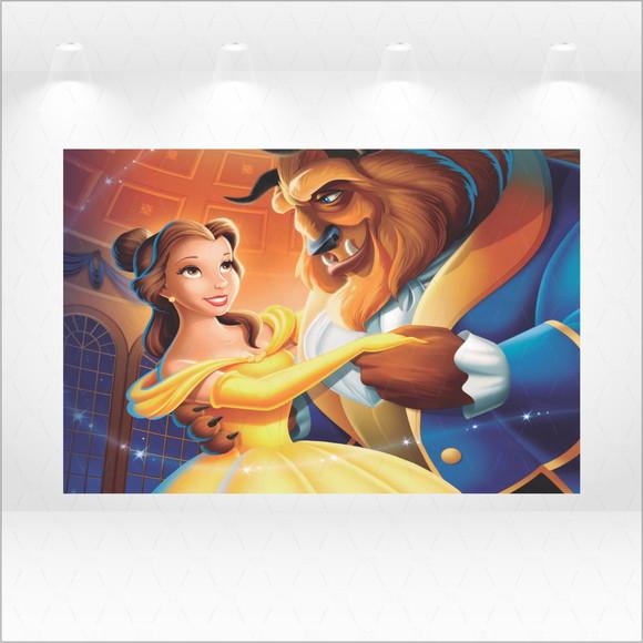 Painel Retangular Bela E A Fera 1,5m X 1m