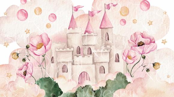 Painel Retangular Castelo de Princesa 5m x 2,8m