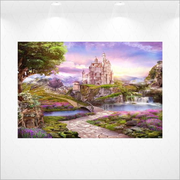 Painel Retangular Castelo Princesas 1,5m X 1m
