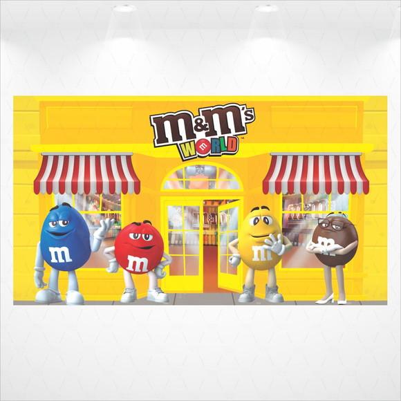 Painel Retangular Chocolate M&m 5m x 2,8m