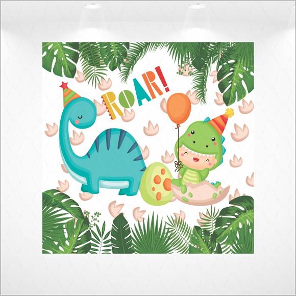 Painel Retangular Dinossauro 1,5m X 1,5m