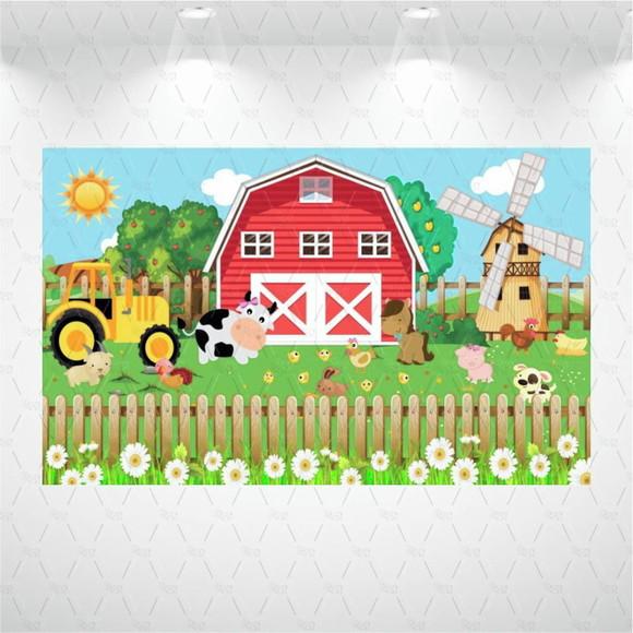 Painel Retangular Fazendinha 2,5m x 1,5m