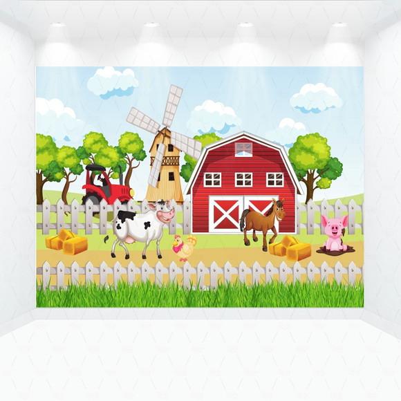 Painel Retangular Fazendinha 1m X 1,50m