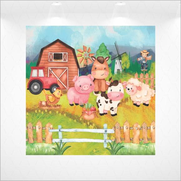 Painel Retangular Fazendinha 1,5m X 1,5m