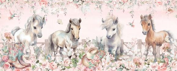 Painel Retangular Fazendinha Cavalos 3,75m x 1,5m