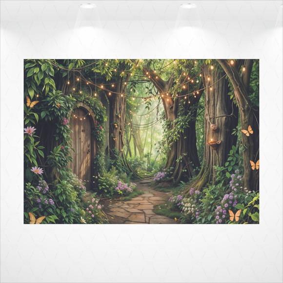 Painel Retangular Floresta Encantada 4m x 2,8m
