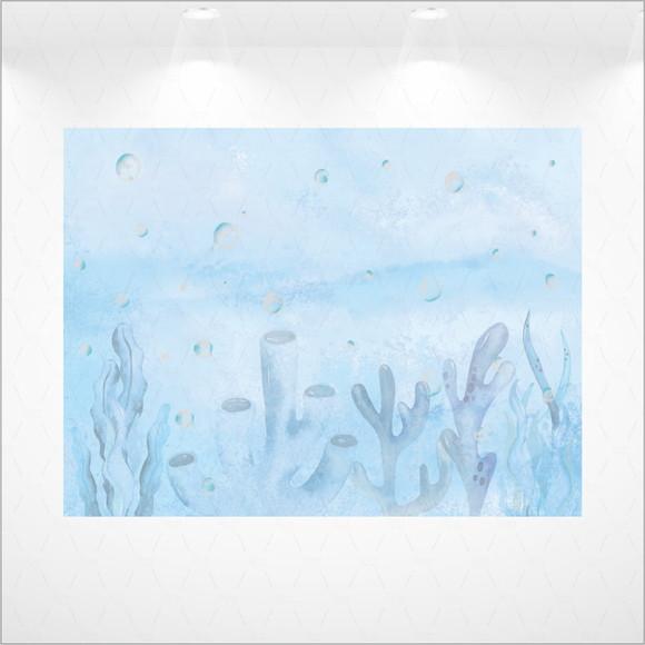 Painel Retangular Fundo Do Mar 1m X 1,5m