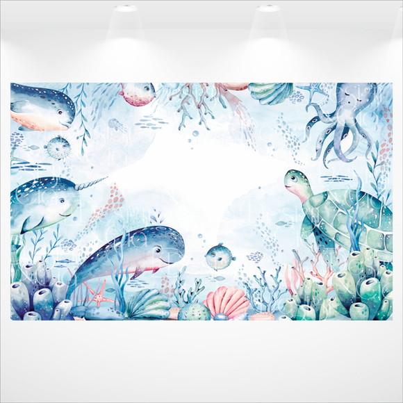 Painel Retangular Fundo do Mar 4,5m x 2,8m