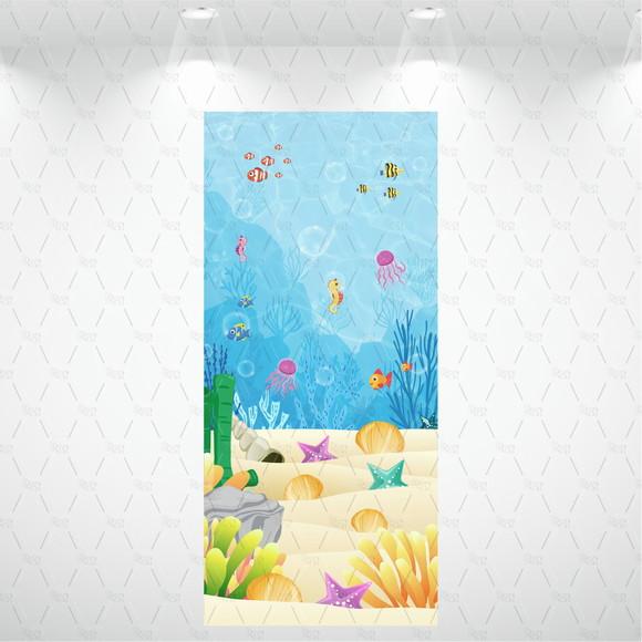 Painel Retangular Fundo do Mar 1x2,2m