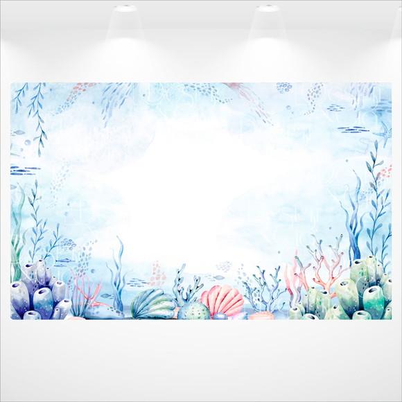 Painel Retangular Fundo do Mar 4,5m x 2,8m