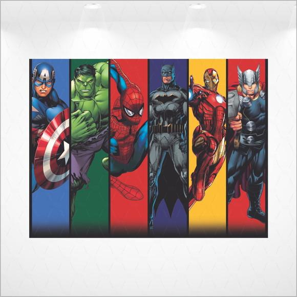 Painel Retangular Heróis 2m x 1,5m