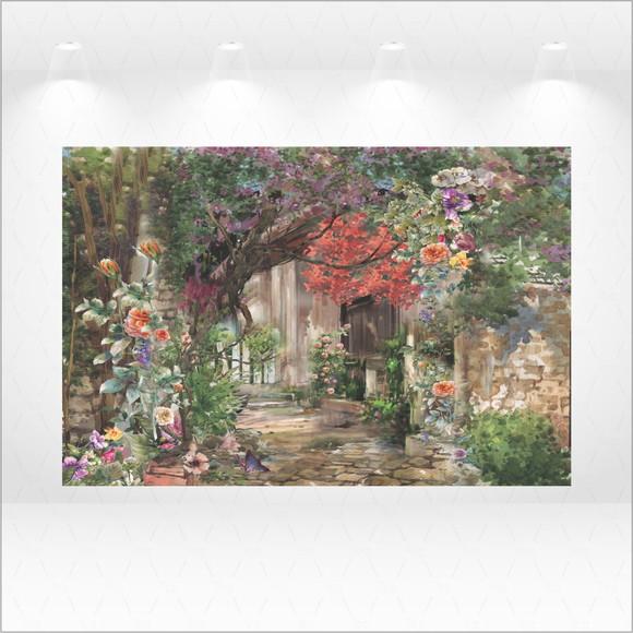 Painel Retangular Jardim Floral 1m X 1,5m