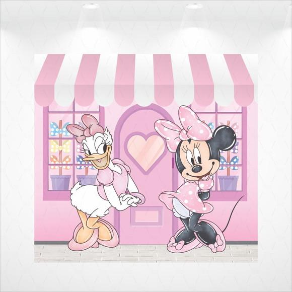 Painel Retangular Loja de Laços da Minnie 3x2,8m