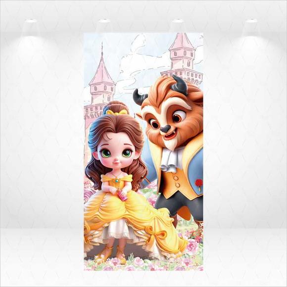 Painel Retangular ou Romano Vestfácil Bela e a Fera - 1mx2m