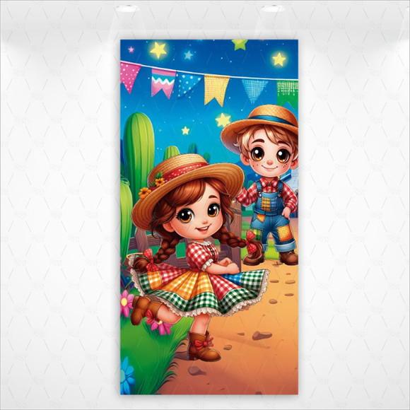 Painel Retangular ou Romano Vestfácil Festa Junina - 1mx2m