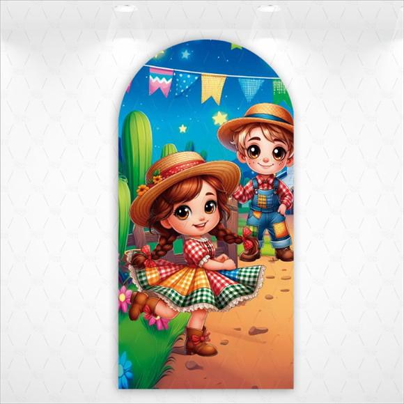 Painel Retangular ou Romano Vestfácil Festa Junina - 1mx2m