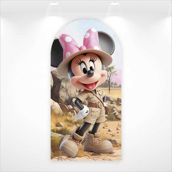 Painel Retangular ou Romano Vestfácil Minnie Safari - 1mx2m