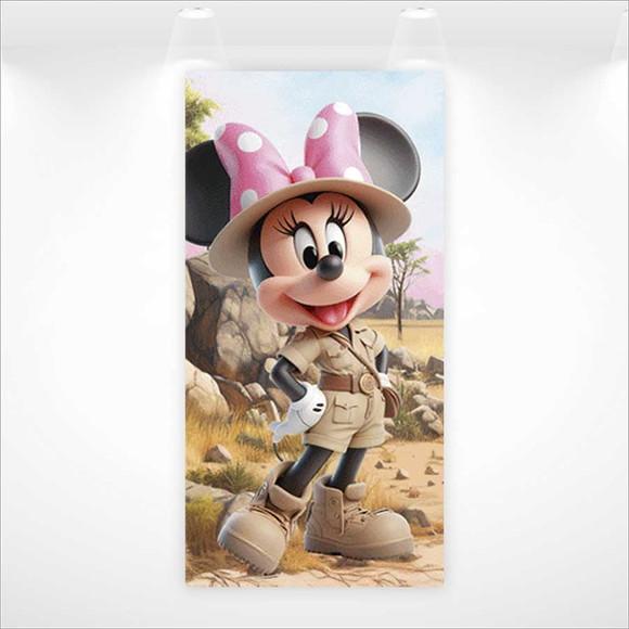 Painel Retangular ou Romano Vestfácil Minnie Safari - 1mx2m