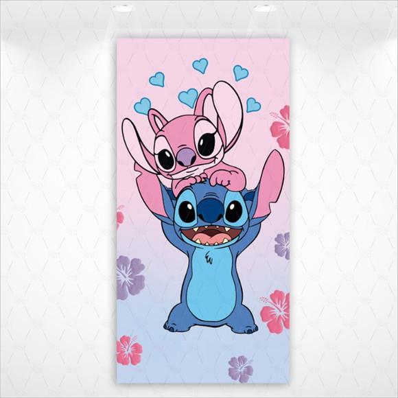 Painel Retangular ou Romano Vestfácil Stitch e Angel - 1mx2m