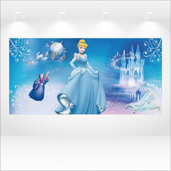 Painel Retangular Princesa Cinderela 3m x 1,5m