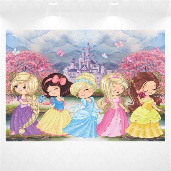 Painel Retangular Princesas 4m x 2,8m