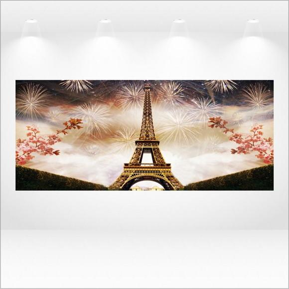 Painel Retangular Torre Eiffel Paris 3m x 1,5m