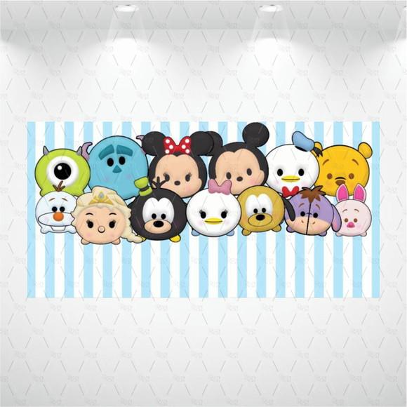 Painel Retangular Tsum Tsum 3m x 1,5m