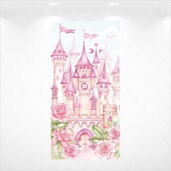 Painel Retangular Vestfácil Castelo Princesa - 1m X2m