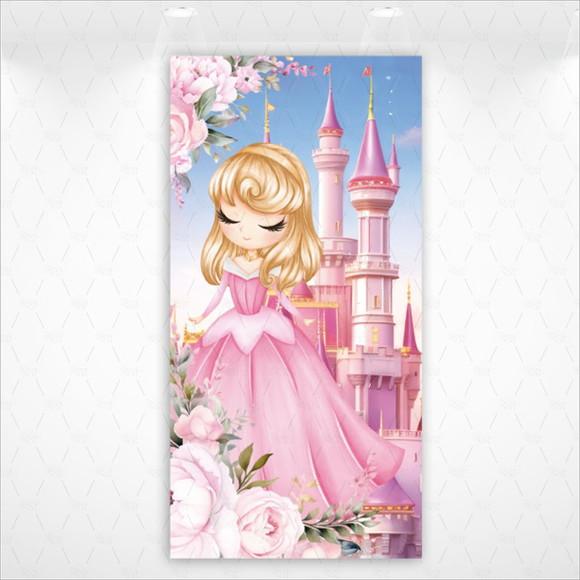 Painel Retangular Vestfácil Castelo Princesa Aurora - 1m X2m