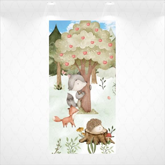 Painel Retangular Vestfácil Lobo Mau Chapeuzinho - 1m X2m