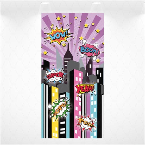 Painel Retangular Vestfácil Super Heroinas - 1m X2m