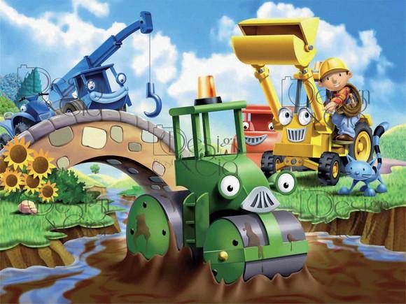 Painel Sublimado - BOB Construtor I02 - 1,5 x 2m