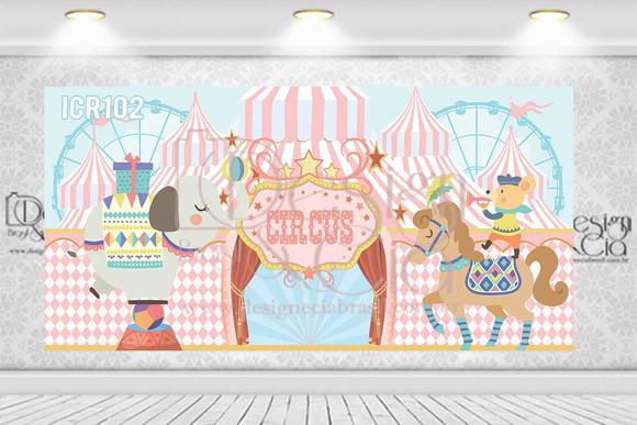 Painel Sublimado Parque de Diversões ICR102 4,5 x 3m
