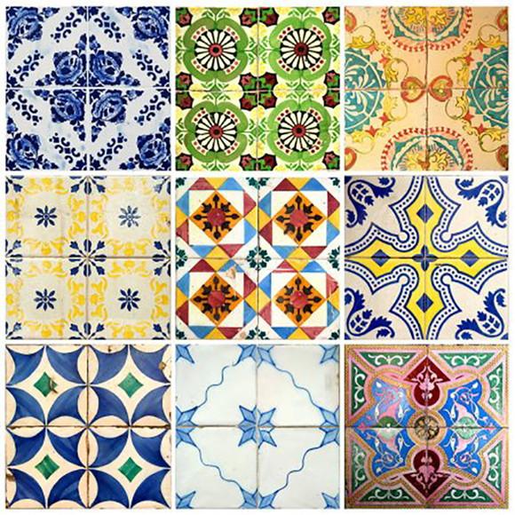 Papel de Parede azulejo