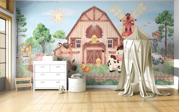 Papel de Parede Fazendinha - 6x2,8m