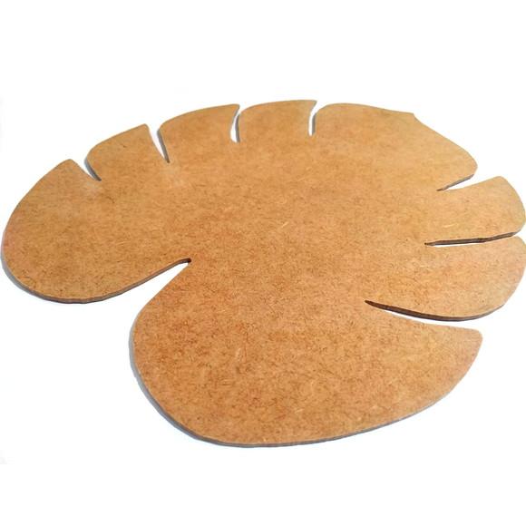 Sousplat - 35cm de Mdf- Folha Costela de Adão