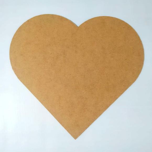 Sousplat - Coração de mdf para Artesanato 35cmx32cm