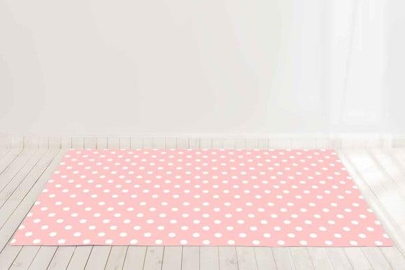 Tapete em Lona Poá Rosa - 2x1,5m