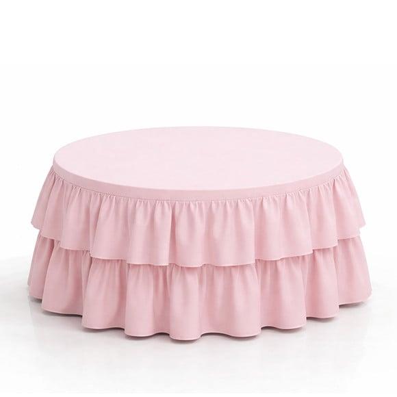 Toalha de Mesa Circular 1,5m Babado Duplo