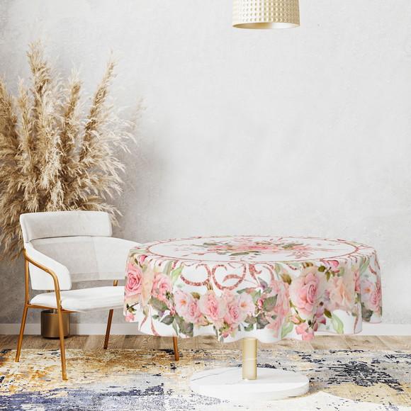 Toalha de Mesa Redonda 1,5m Estampa Floral
