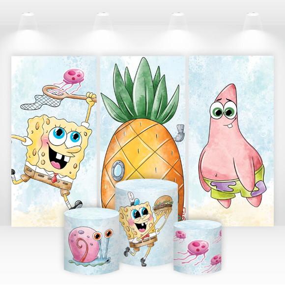 Trio de Capas de Painel e Cilindros Bob Esponja