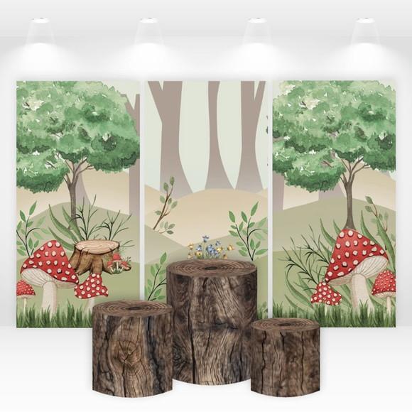 Trio de Capas de Painel e Cilindros Bosque