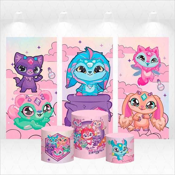 Trio de Capas de Painel e Cilindros Magic Mixies Mixlings