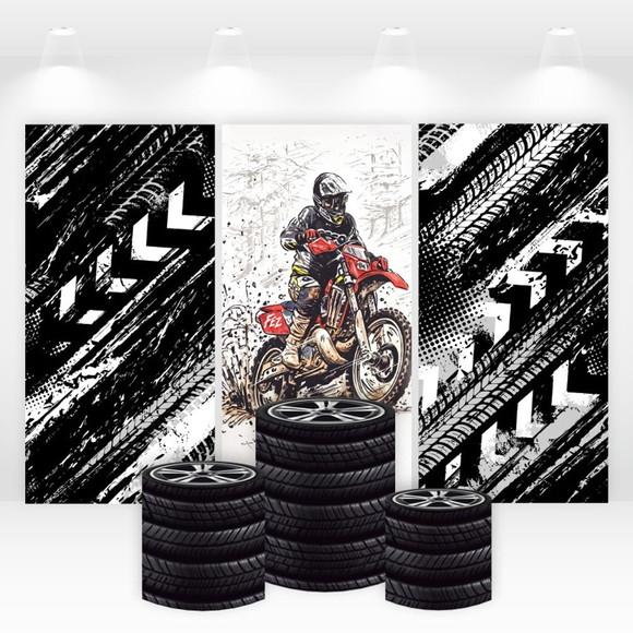 Trio de Capas de Painel e Cilindros Motocross