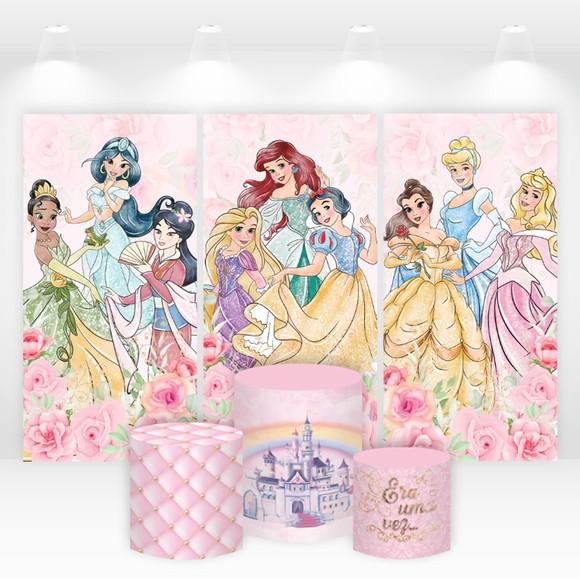 Trio de Capas de Painel e Cilindros Princesas
