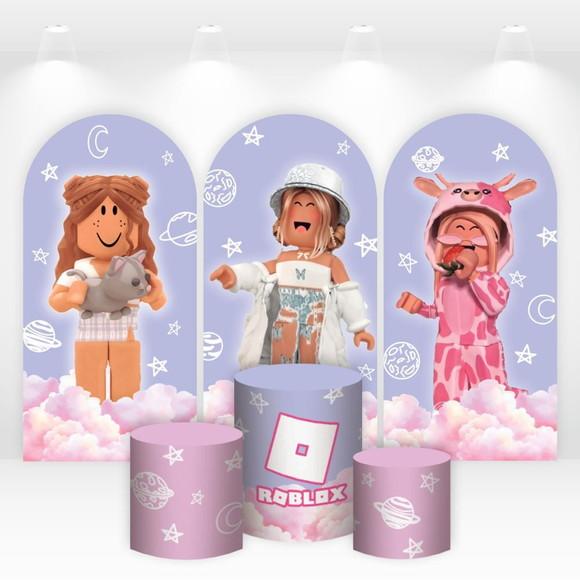 Trio de Capas de Painel e Cilindros Roblox Girls