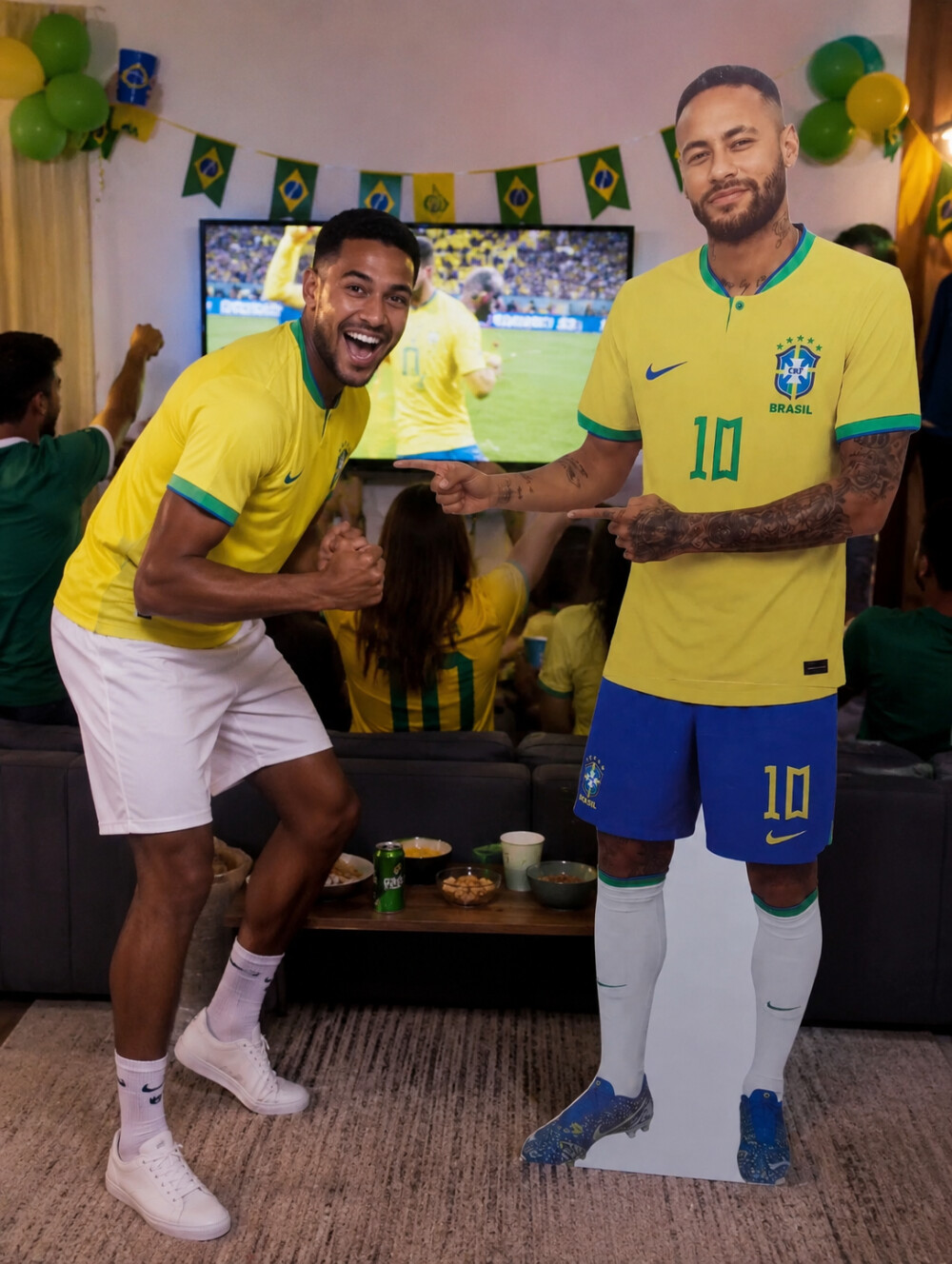 Display Totem Neymar MDF 1,75m Tamanho Real  Desmontável